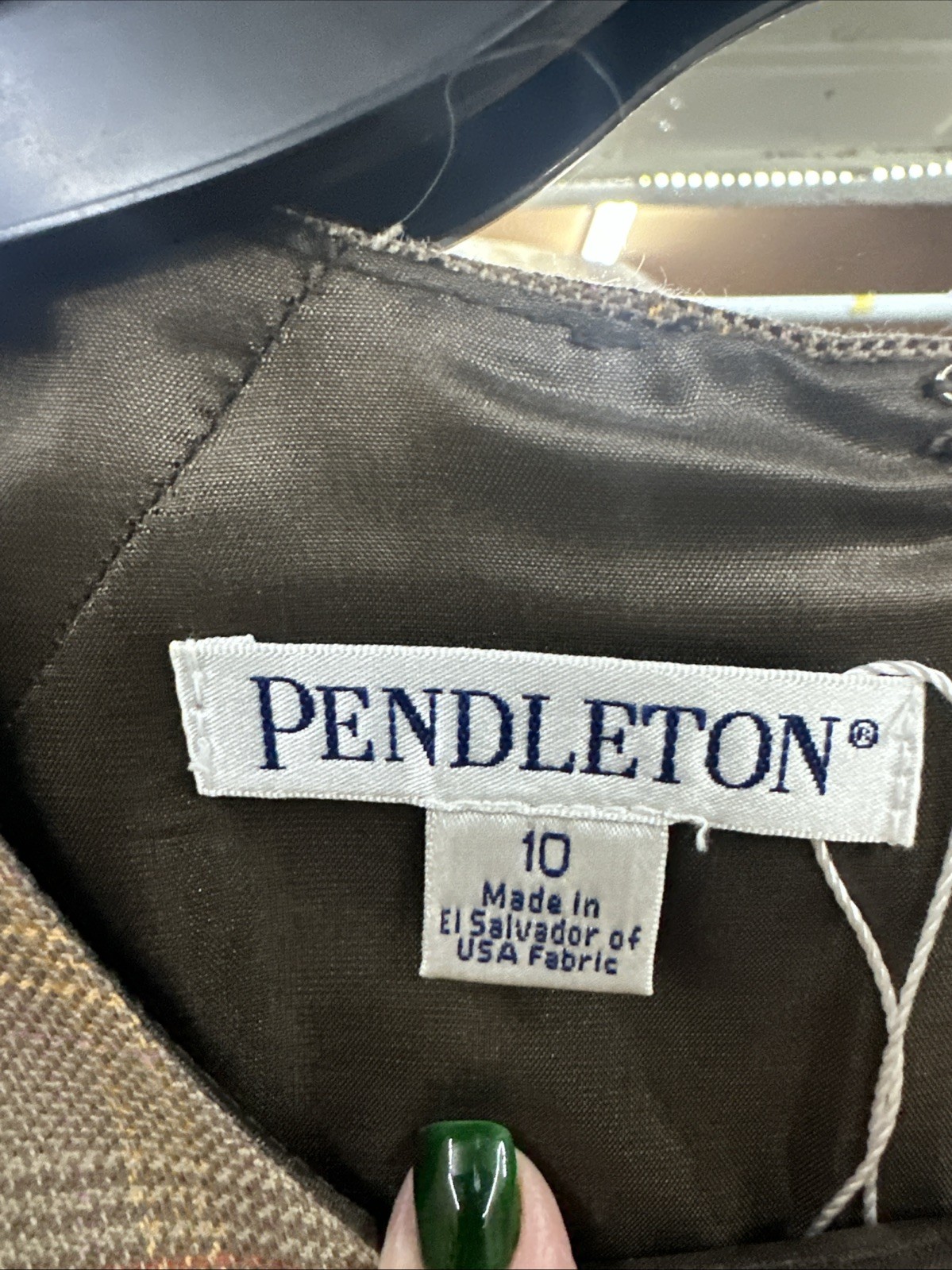 Pendleton Lined Wool Blend Pullover Checkboard Qu… - image 2