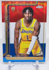 2025-26 Topps Chrome Basketball Adou Thiero Red, White & Blue Refractor #286