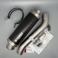 STORM STEEL BLACK GP ABGASANLAGE APRILIA RSV4 BJ. 2009 - 2016 SCHWARZ E-GEPRÜFT