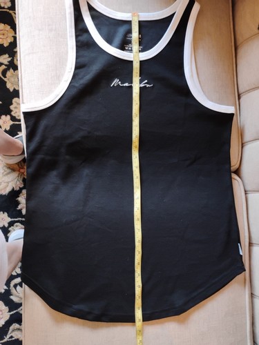 Cool JJ Malibu Black Tank Top White Trim Surfer Nautical Beachy Casual Mens XL - Picture 9 of 10