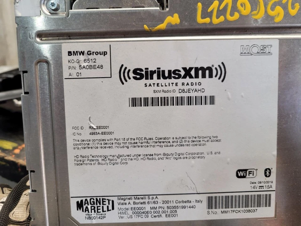 Audio Equipment Radio Receiver Am-fm-cd ID 65125A24654 Fits 18-22 BMW X1 2012541 - Изображение 3 из 4