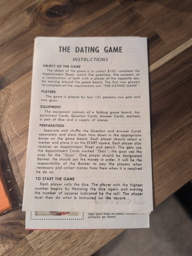 Juego de citas vintage 3ª edición | Hasbro 1968. Completo - Imagen 5 de 15