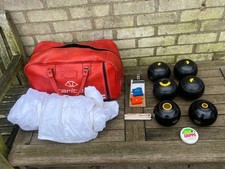 Vintage Set of 4 Henselite Bowls & 2 others. Carlton Bag, measures & Covers, etc