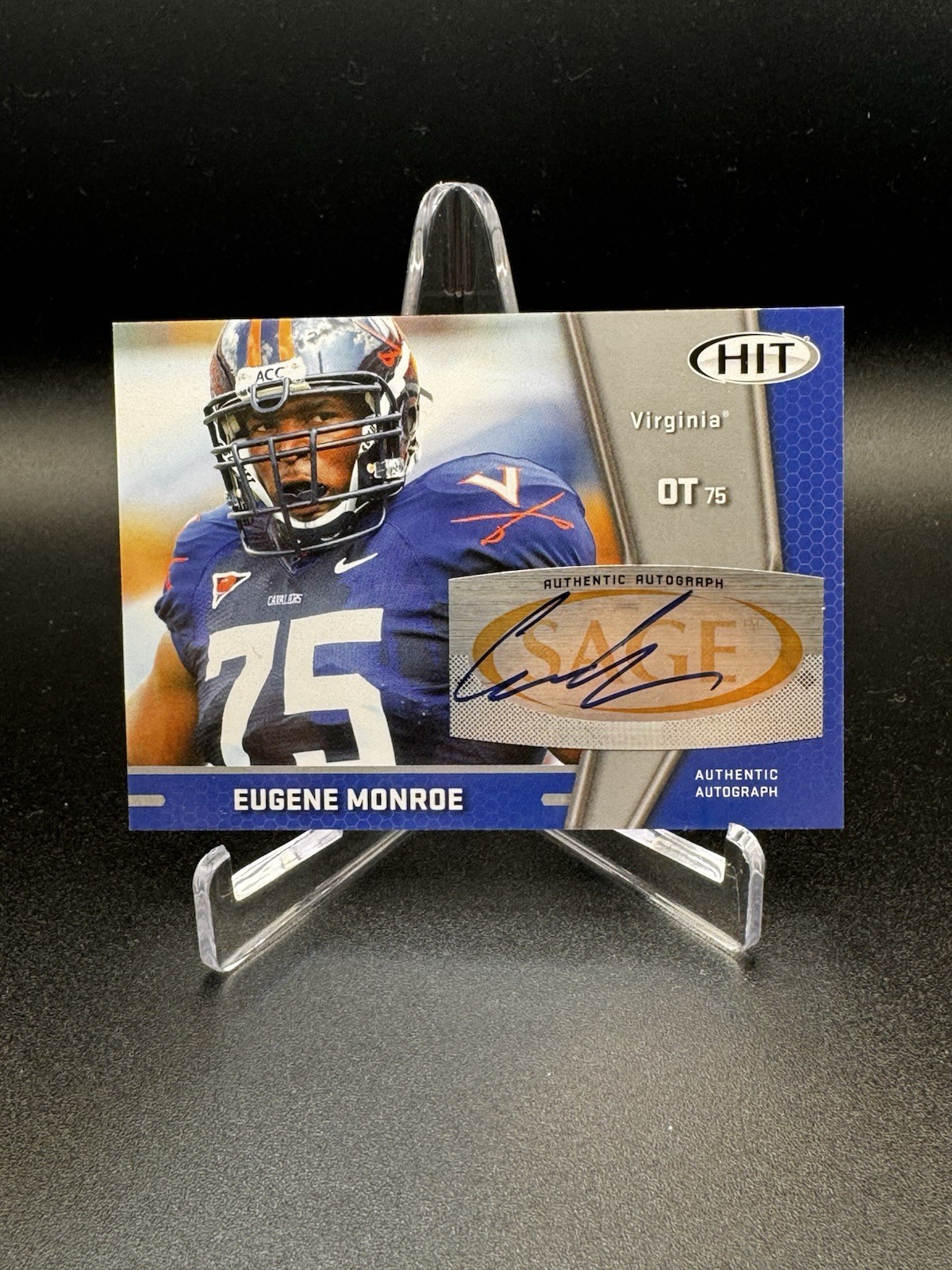 2009 SAGE Hit Autograph - Eugene Monroe #A3 Rookie Auto