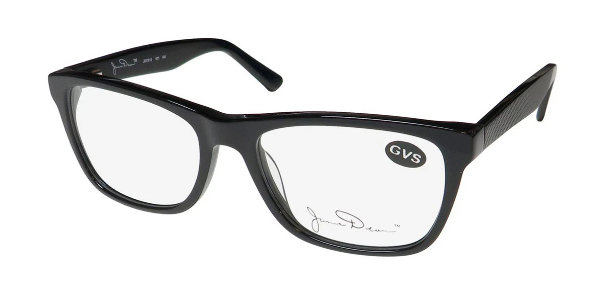 ジェームス・ディーン ブラインド NEW JAMES DEAN JDO612 EYEWEAR SQUARE FULL-RIM PLASTIC BLACK 001 53