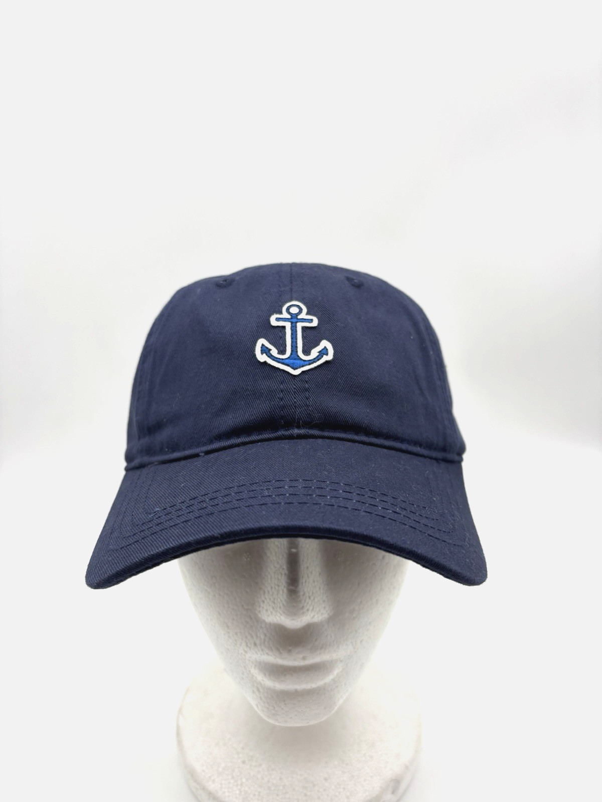 Kiel James Patrick Anchor Logo Hat Dad Cap Cotton Strapback Navy Blue NWT