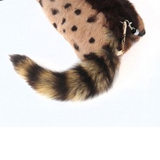 Raccoon Tail Key-Ring Furry Tails Chain Keychain Individualized Animal Keyring