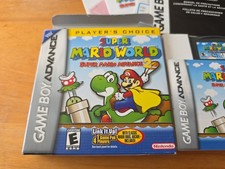 Super Mario World Super Mario Advance 2 GBA W/ All Inserts And MAP 