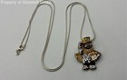 Lenox 925 Sterling Silver Snowman Pendant Necklace 24 Inch Snake Chain — photo 1