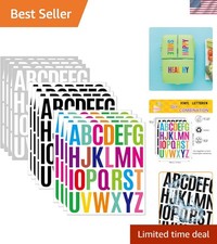 12 Sheets Letter Sticker, 312 PCS Alphabet Stickers Waterproof Alphabet, 2 in...