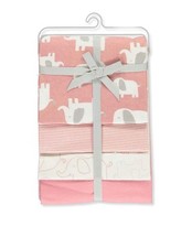 Carter  s 4-Pack Elephant March Receiving Blankets - Pink/White NWT