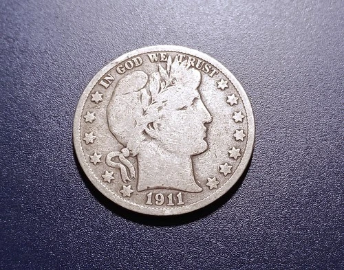 VG 1911-S Barber Half Dollar
