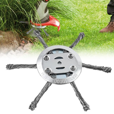 #ad Universal Trimmer Head Grass Tools Steel Wire Wheel Garden Weed Brush Lawn Mower $4.99