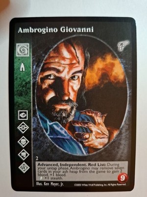 Ambrogino Giovanni VTES Vampire Jyhad CCG Kindred Most Wanted Final Nights 
