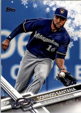 2017 Topps Walmart Holiday Snowflake #HMW87 Domingo Santana - BB