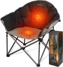 Oversized Heated Camping Chairs Heavy Duty, Fully Thick Padded Heated Chairs for
