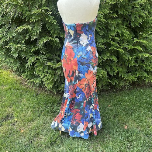 Jovani Sequined Size 12 Floral All Over Evening Dress/Gown #23907 Asymmetrical - Picture 5 of 10