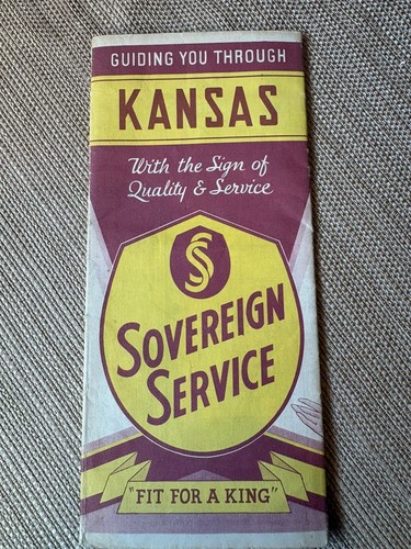 VTG - Vintage Sovereign Service Kansas Vintage Road map 1930's (?)