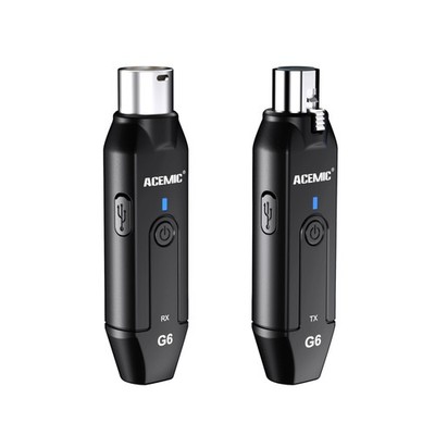 2.4G Wireless Microphone Audio Transmitter and Receiver System Plug-on XLR Mi...