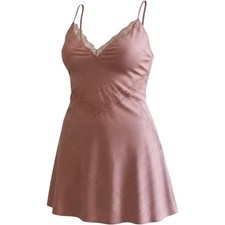 Vintage Victoria's Secret Pink Satin Slip Dress Large Coquette