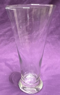 Clear Glass Pilsner Beer Glass, Tapered Solid, 10-18 oz, Single