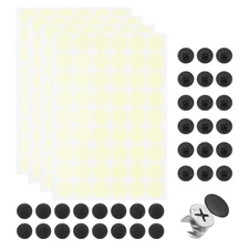 216Pcs Screw Hole Stickers and 200Pcs 16.5x6mm Screw Cover Caps, Black