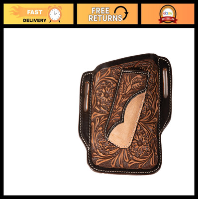 Leather Cell Phone & Knife Holder - Durable, Stylish, Multi-Functional Accessory
