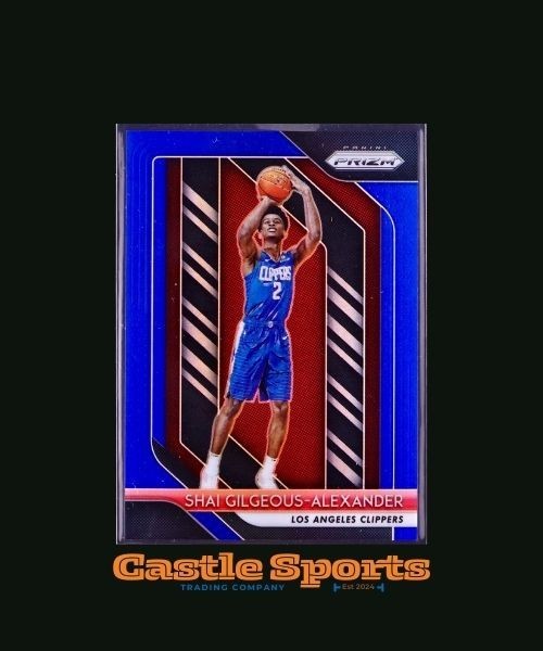 2018 Panini Prizm #184 Shai Gilgeous Alexander True Blue Prizm /199 SP Rookie RC