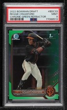 2022 Bowman Draft Chrome Green Refractor 43/99 Reggie Crawford PSA 9 MINT 08kw