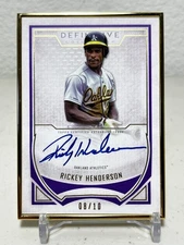 Rickey Henderson 2019 Topps  Definitive Collection Framed Auto 08/15 #DCFA-RHE
