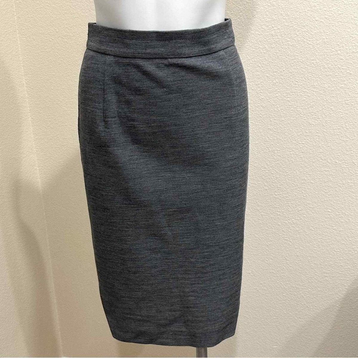 Prada Milano Charcoal Gray Size 40 Pencil Midi Skirt Women Size