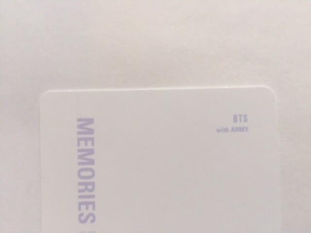 BTS メモリーズ2018 ランダムトレカ　シュガ BTS SUGA MEMORIES OF 2018 Blu-ray Bonus Limited Official