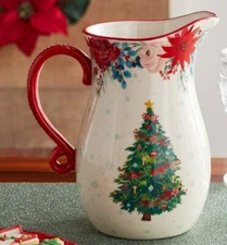 Pioneer Woman ~ WISHFUL WINTER ~ 2.5 Quart Pitcher ~ Stoneware ~ Holiday Theme