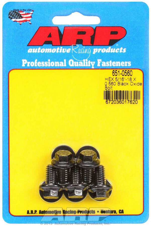 ARP Bolt Kit 6pt (5pk) 5/16-18 x .560 ARP Bolt Kit 6pt (5pk) 5/16-18 x .560