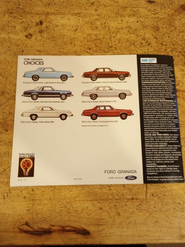 1980 Ford Granada Vintage Sales Brochure catalog - Picture 9 of 9
