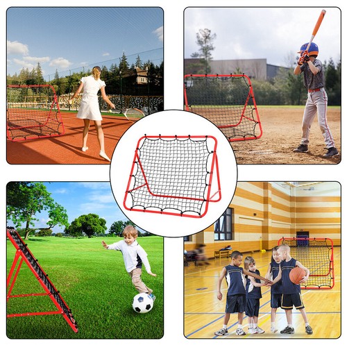 Fußball Rebounder Rückprallwand Kickback Tragbares einstellbar Tor Trainingsnetz - Bild 9 von 9