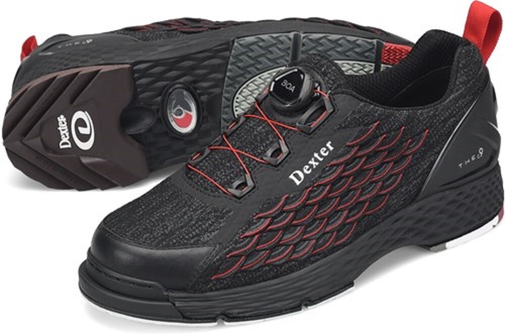 Mens Dexter The C9 Knit Boa Bowling Shoes Black/Red Soles Mens Dexter The C9 Knit Boa Bowling Shoes Black/Red Soles