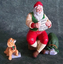 LENOX Santa Claus Wish List Figurine Set Limited Edition In Box