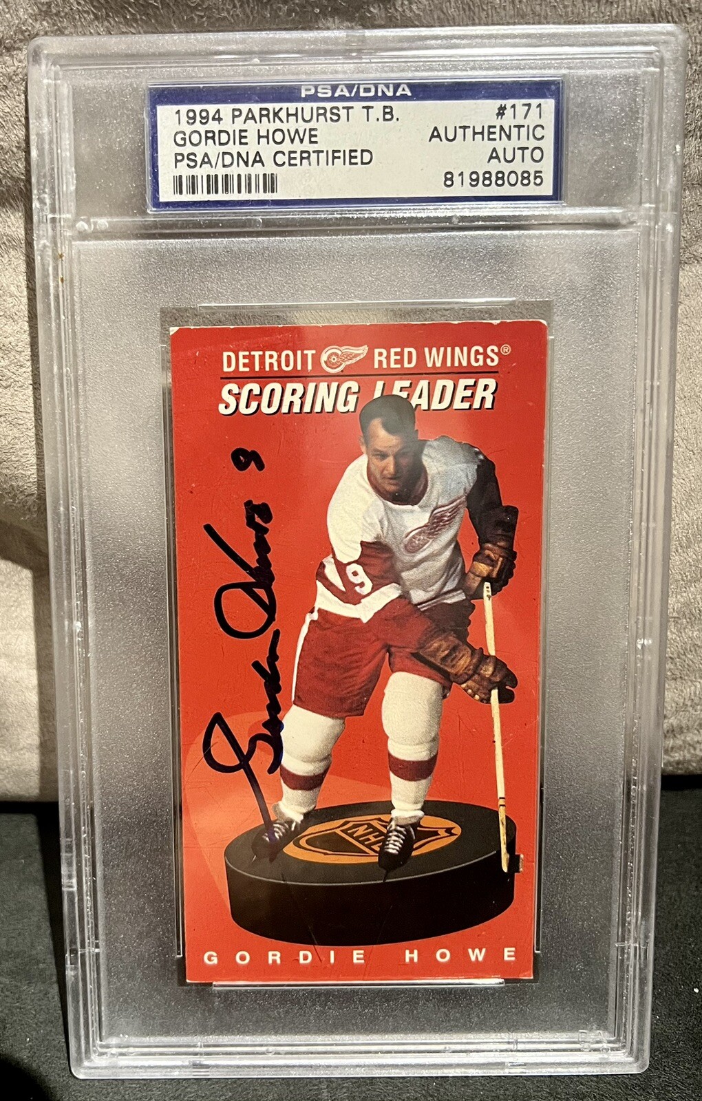 1994-95 Gordie Howe signed Parkhurst Tall Boys PSA DNA Slabbed autograph auto