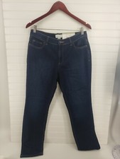 Liz Claiborne Women's Size 8 S Short Curvy Skinny Leg Dark Blue Jeans