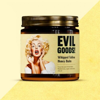 EVIL GOODS Tallow + Honey Balm   Lavender Anti-Aging Moisturiser Cream 