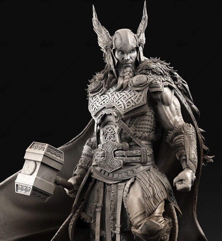 God Of Wars Thor 3D Printing Unpainted Figure Model GK Blank Kit