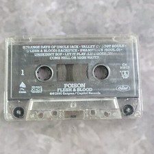 Poison Flesh  Blood 1990 Enigma Capitol Records Cassette Tape - CASSETTE ONLY