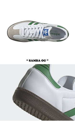 adidas Originals Samba OG Footwear White/Green IG1024 Shoes Sneakers men's - 第 10/11 張圖片