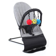 Cushioned Rocker Bouncer Vee Bee Baby Minder for Infant Seat Chair Toys Gray