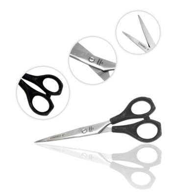 6in. Professional Saloon Hair Cutting Barber Scissors with Plastic Handle 