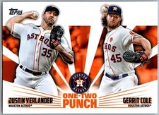 2023 Topps Series 1 One-Two Punch Gerrit Cole Justin Verlander #12P-18