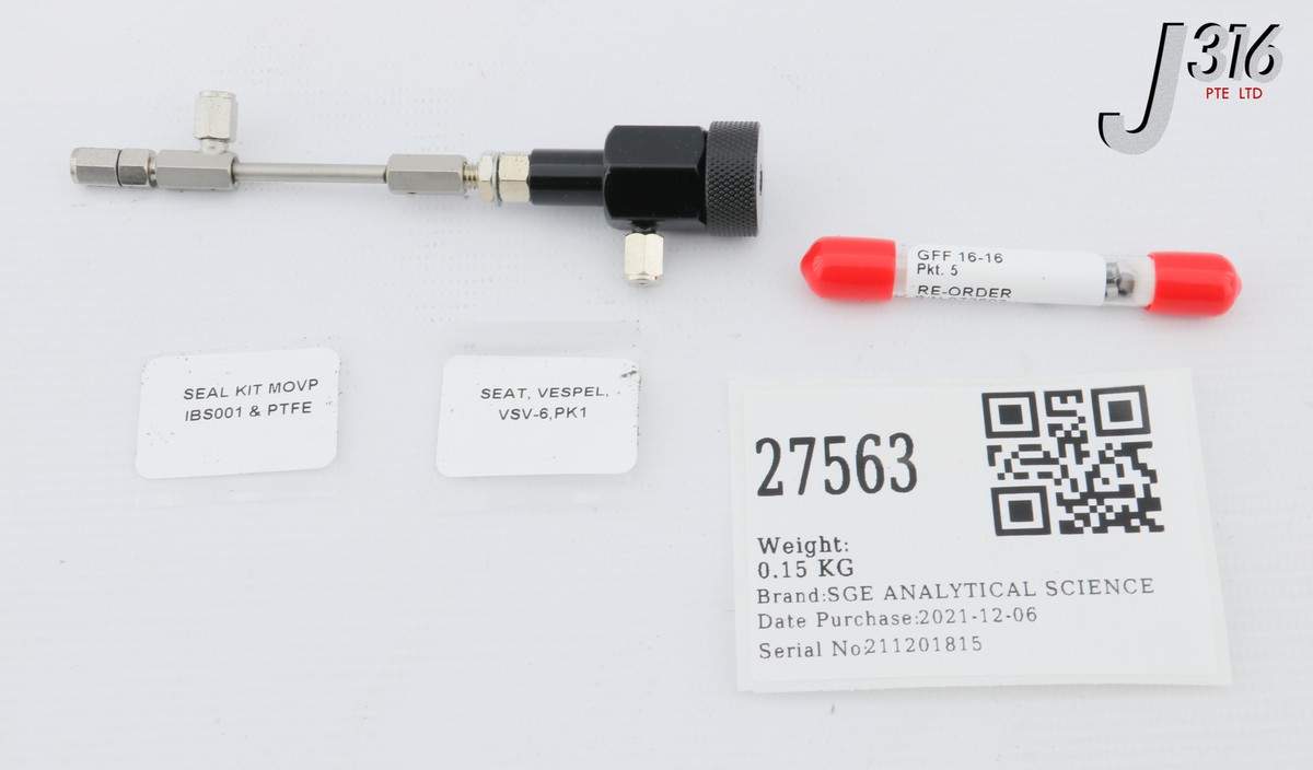 でい 27563 SGE ANALYTICAL SCIENCE MOVP-1/50 PNEUMATIC VALVE (NEW