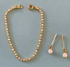 Vintage Doll Jewelry Necklace, Earrings Madame Alexander Cissy Miss Revlon Toni