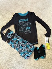 cuddl duds pajamas Boys w/ Top, Bottoms  Socks. So Cute 
